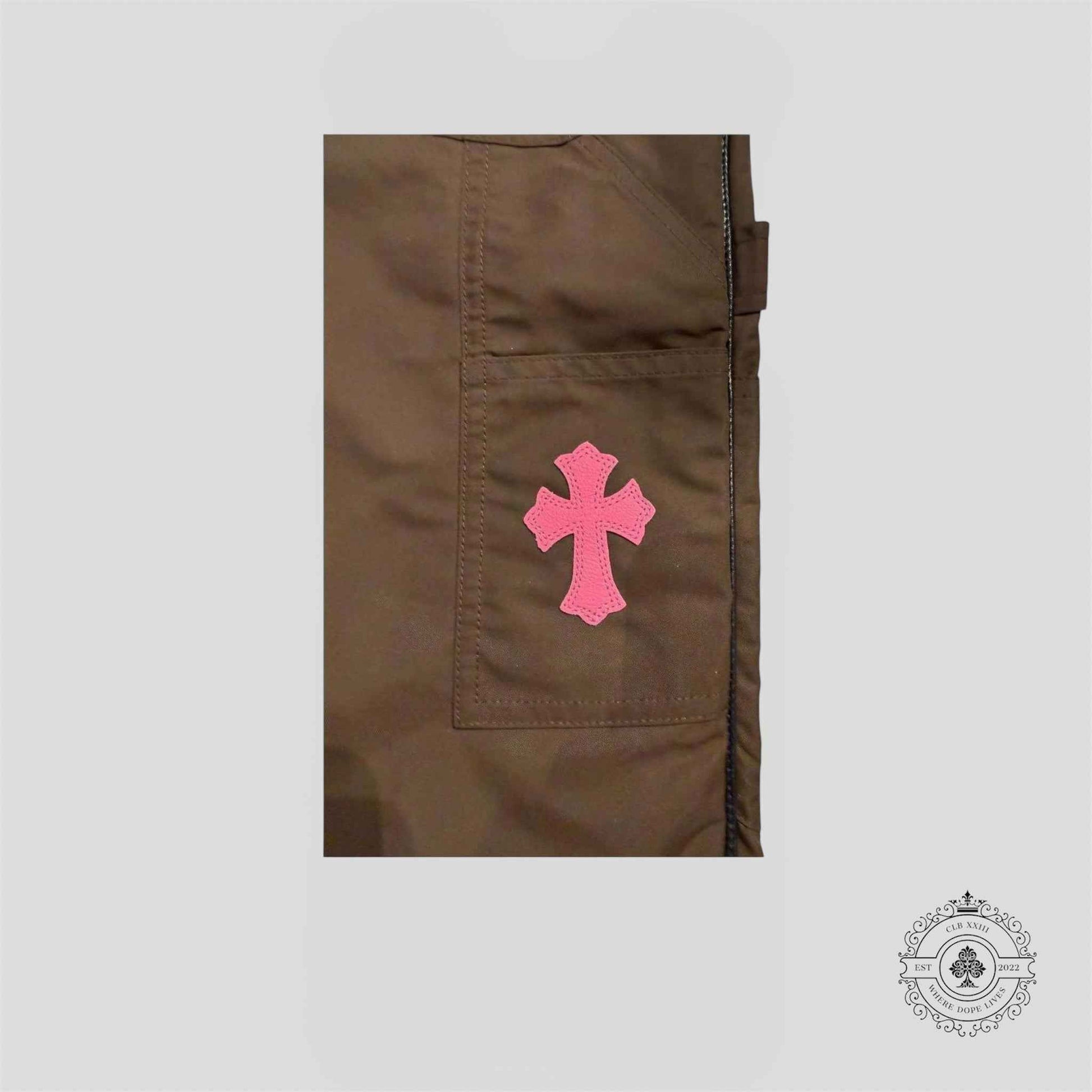 Chrome Hearts Nylon Double Knee Carpenter Cross Patch Pants