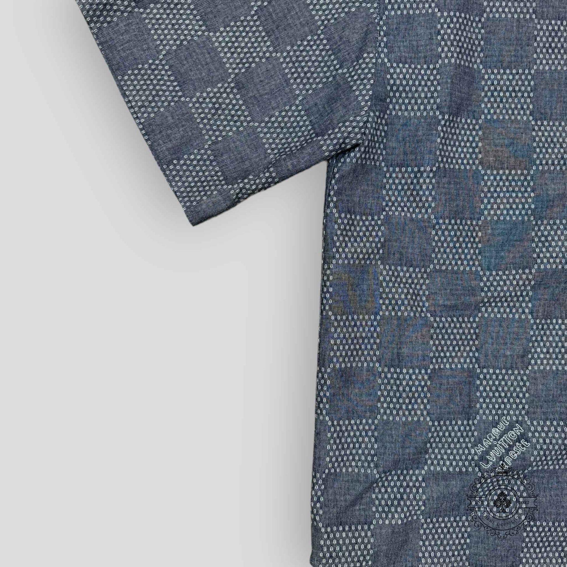 Louis Vuitton Damier Chambray Denim Shirt in Blue