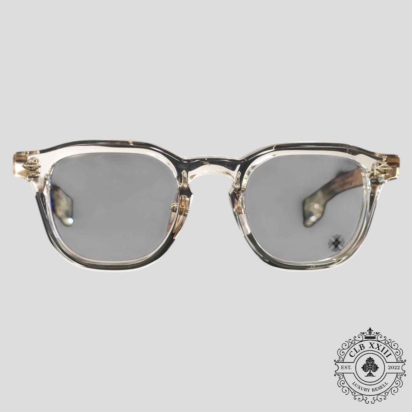 Chrome Hearts Chirp Chirp Glasses in Clear/Gold