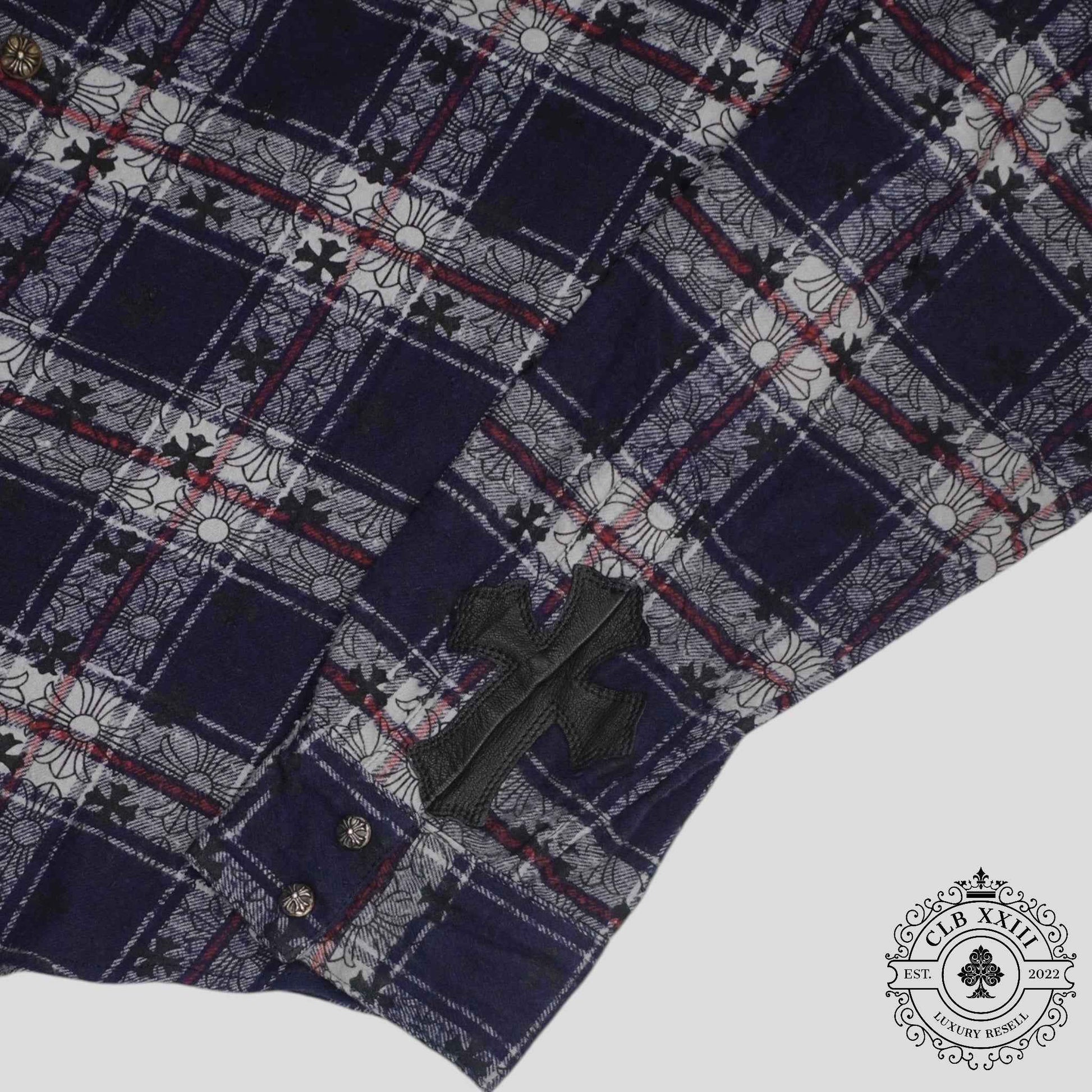 Chrome Hearts Loose Ends Flannel in Blue