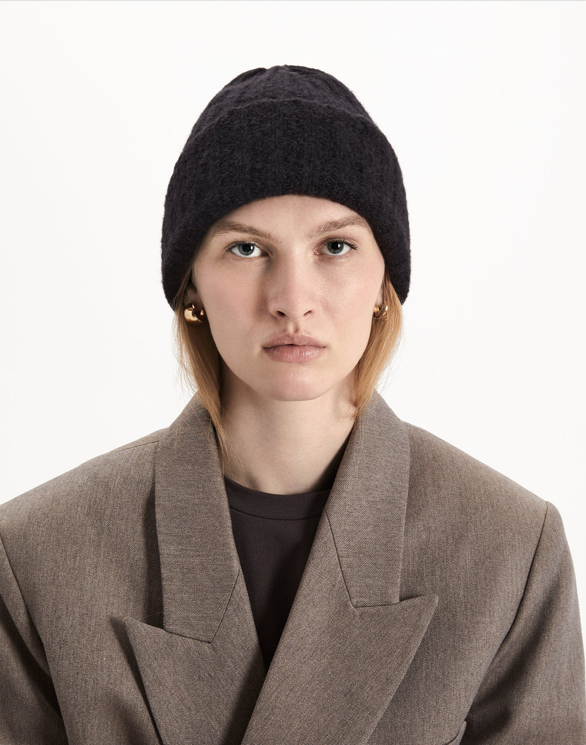 Lightweight Alpaca Wool Rib Beanie