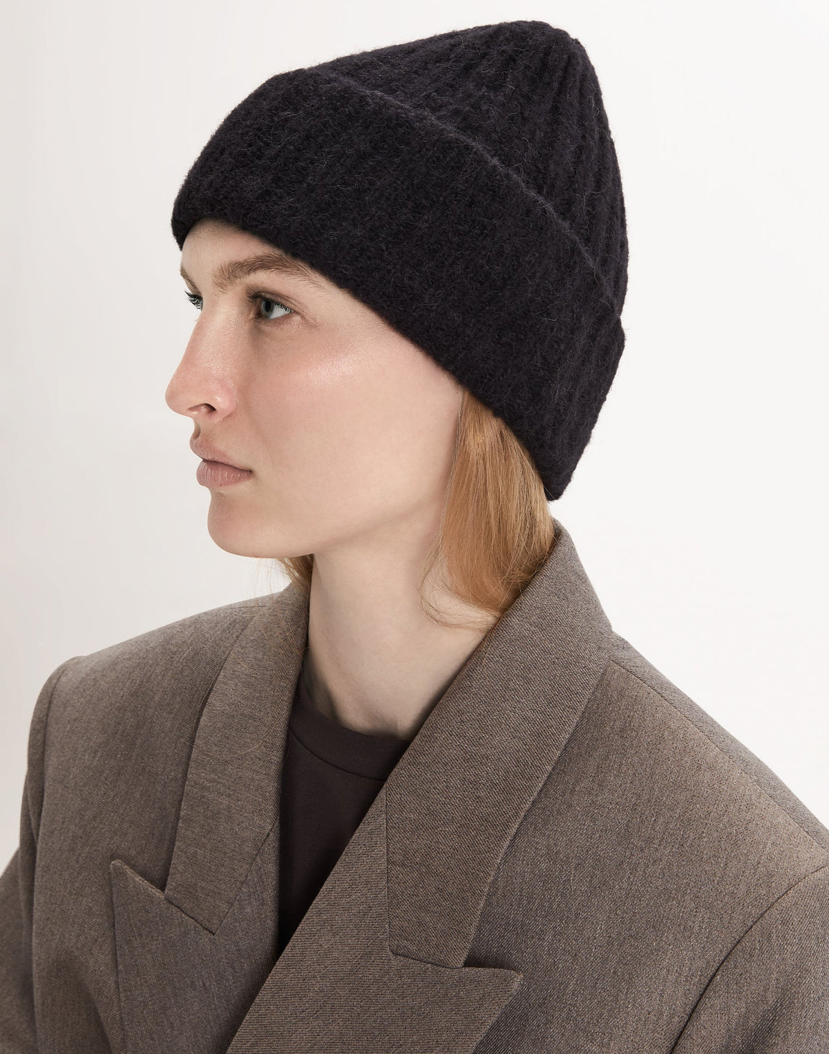 Lightweight Alpaca Wool Rib Beanie
