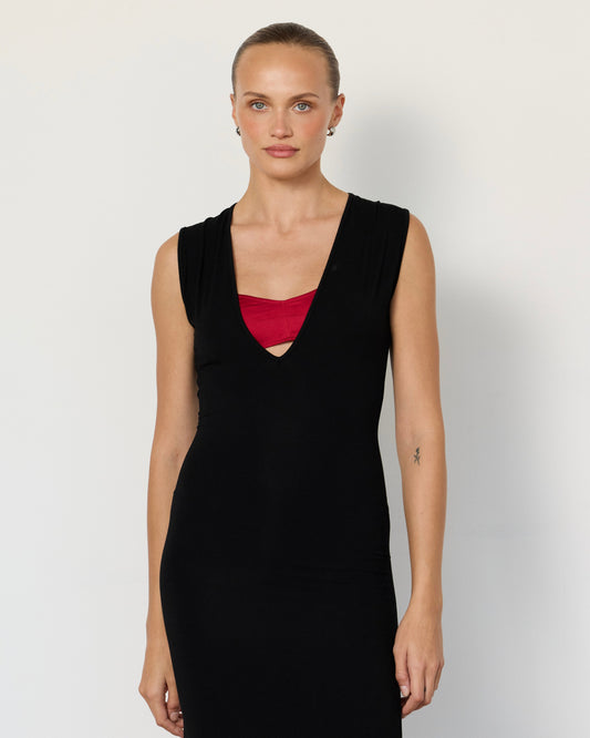 Tate Plunge Midi Dress