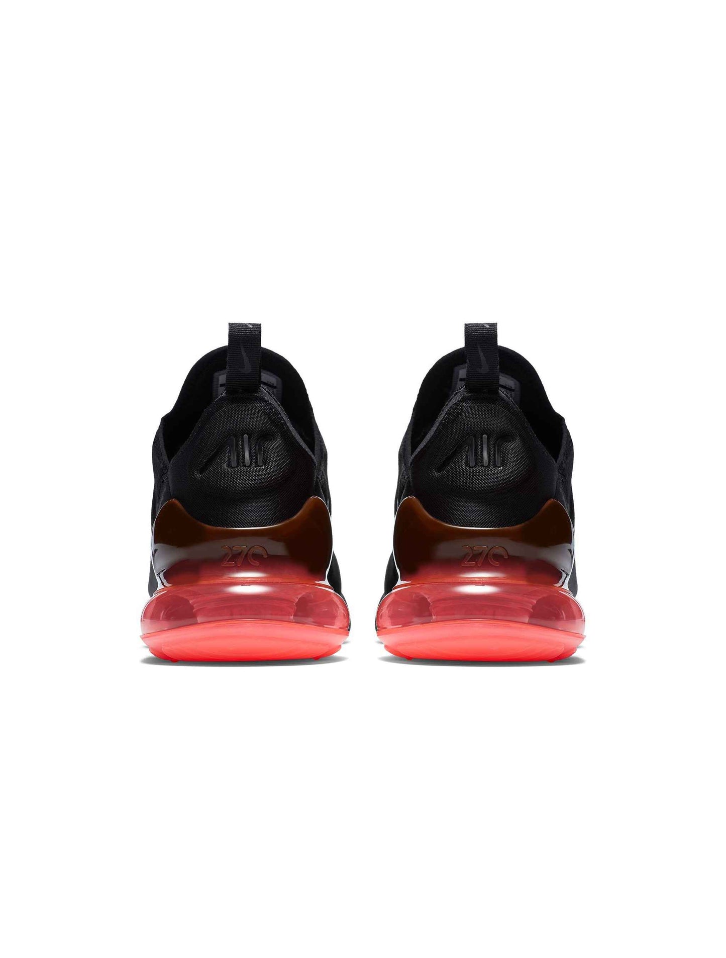 Nike Mens Air Max 270 Black/Black-Hot Punch
