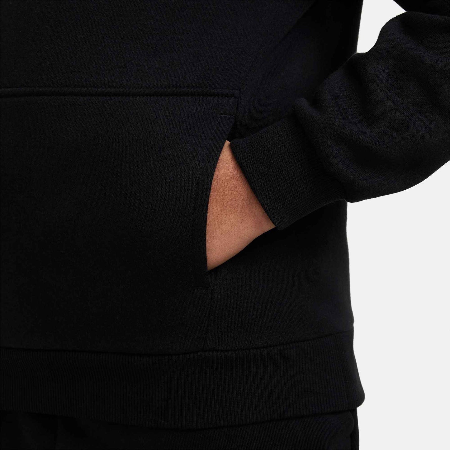 Nike Big Kids Sportswear Club Hoodie - Fleece Black/White