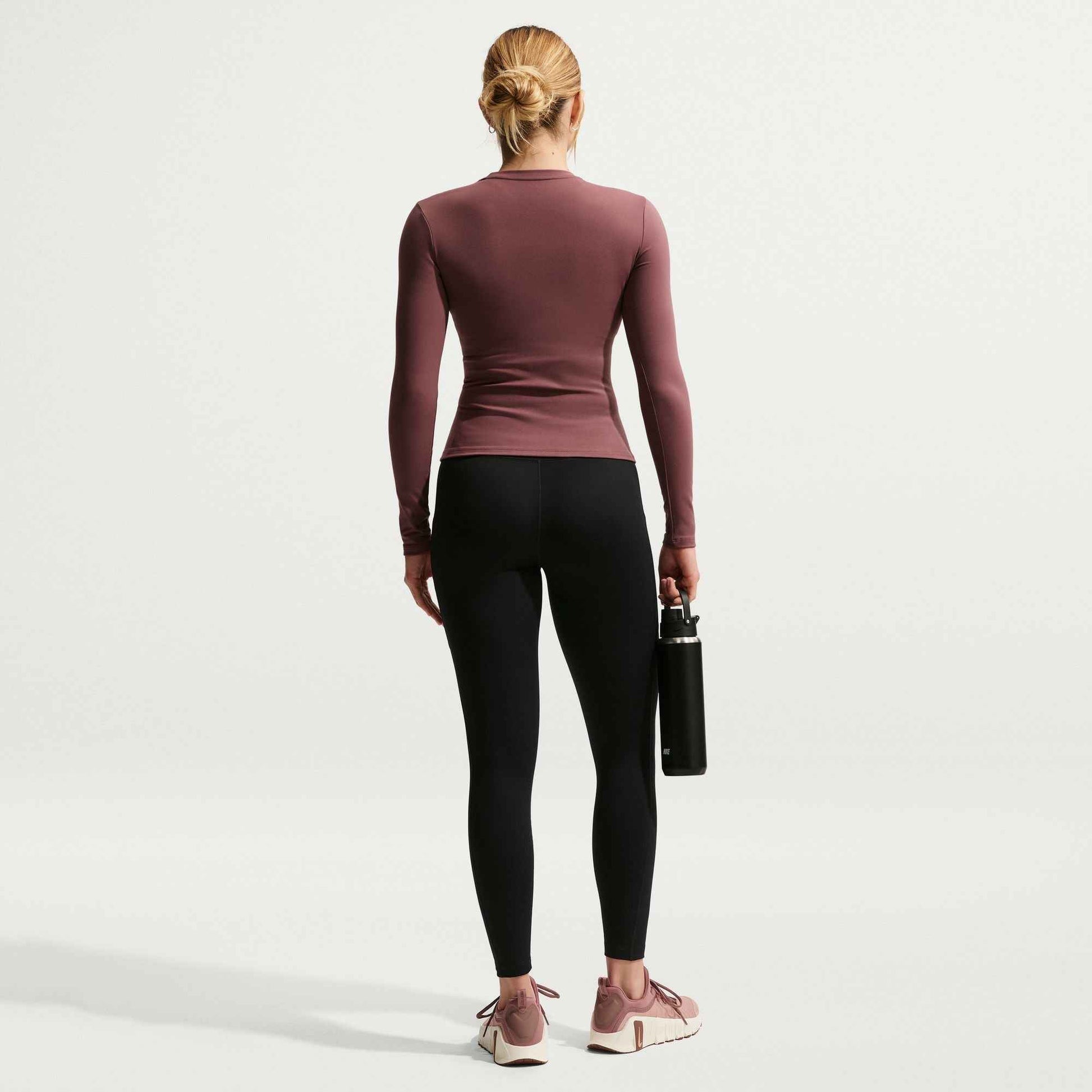 Nike Womens One High-Waisted 7/8 Leggings - Black/White