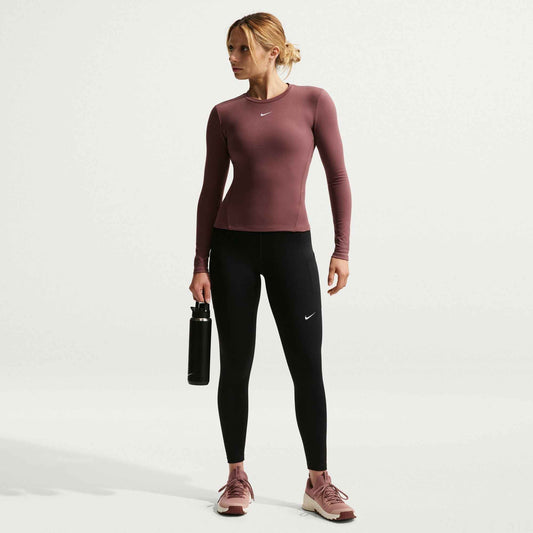 Nike Womens One High-Waisted 7/8 Leggings - Black/White