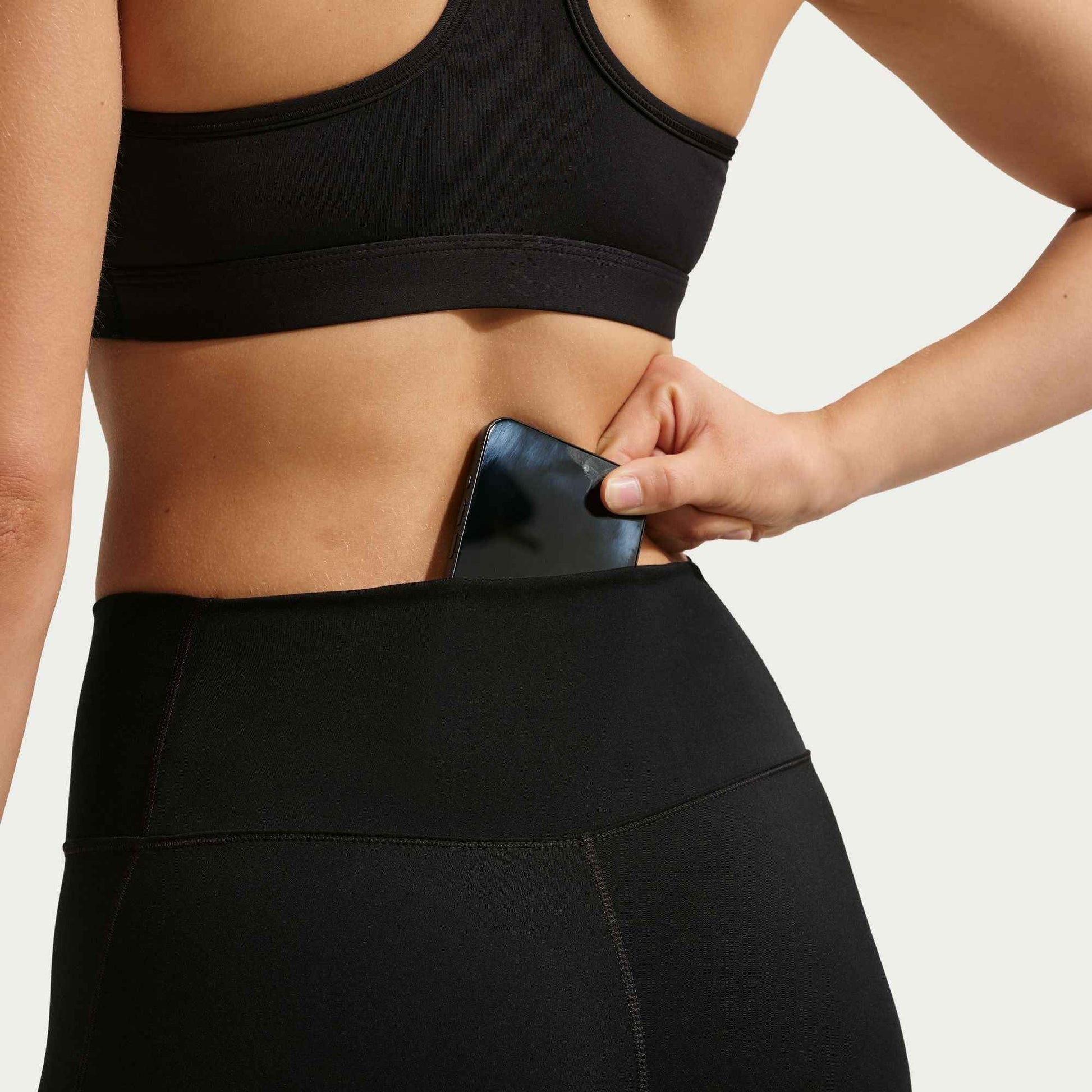 Nike Womens One High-Waisted 7/8 Leggings - Black/White