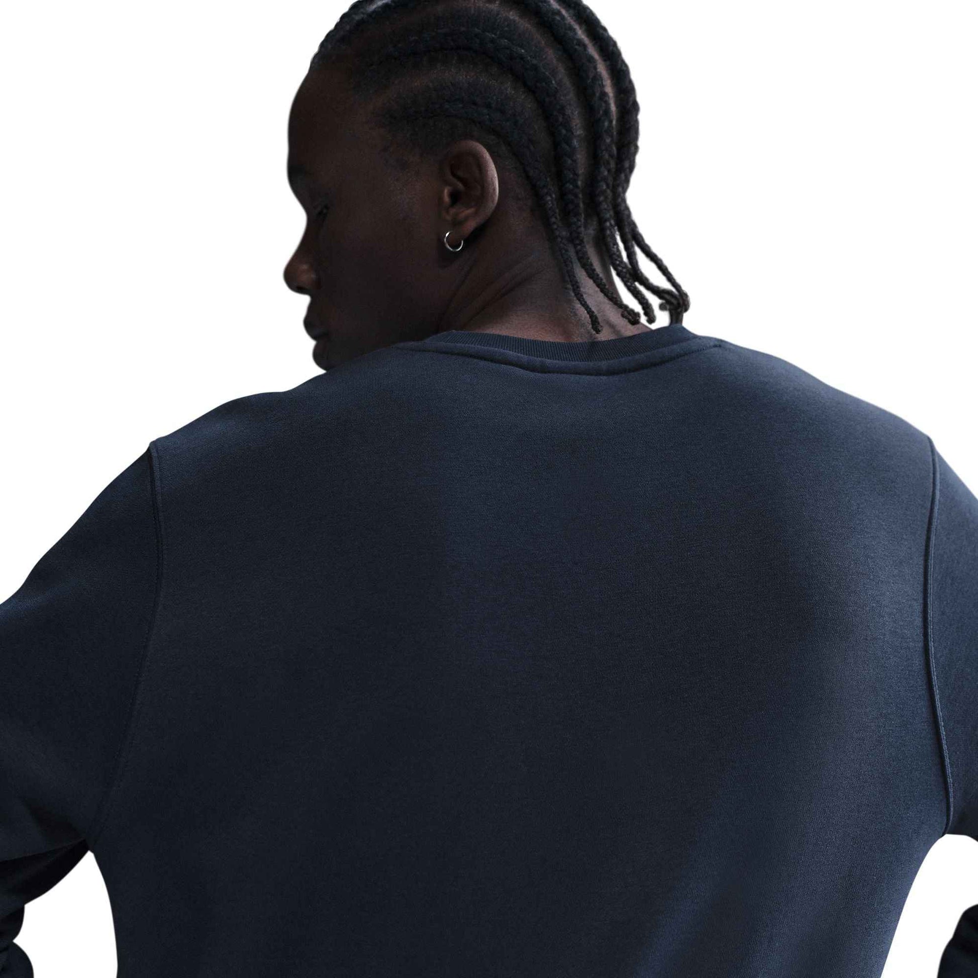 Nike Mens Club Fleece Crewneck - Obsidian