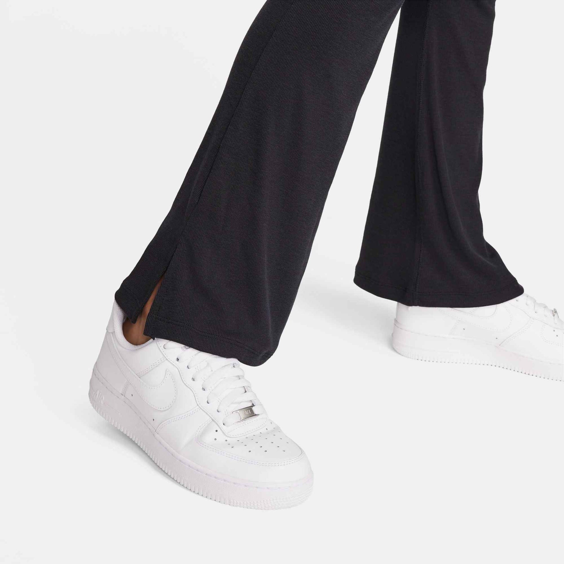 Nike Womens Sportswear Chill Knit Flared Leggings - Black
