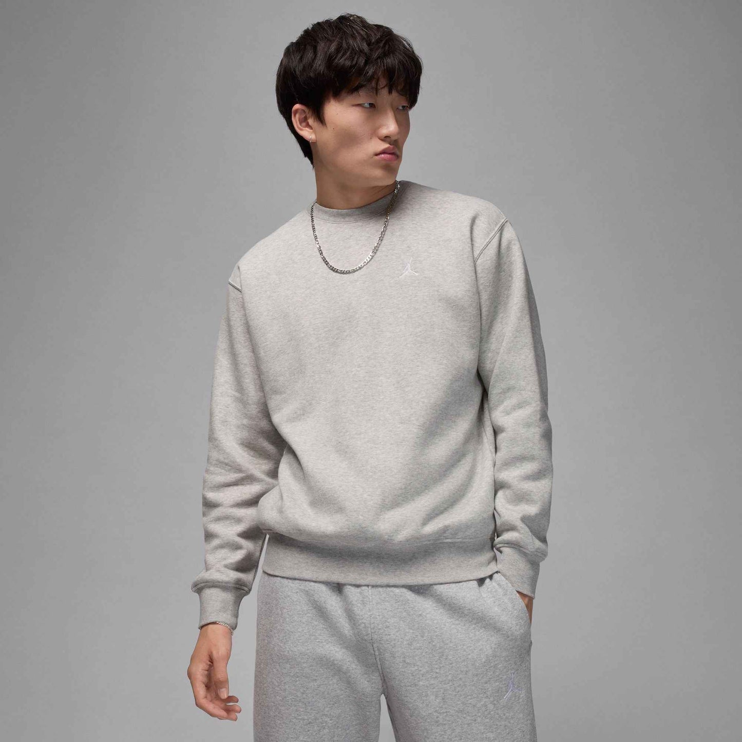 Air Jordan Brooklyn Fleece Crewneck - Light Grey