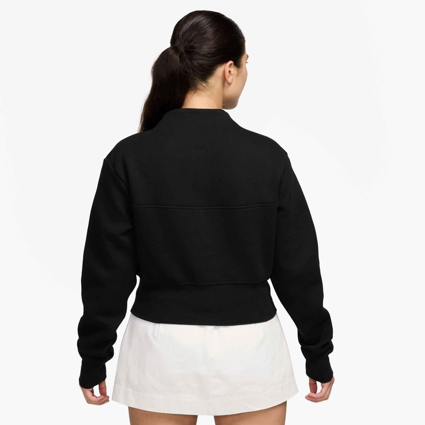 Nike Womens Sportswear Tech Cropped Top - Black