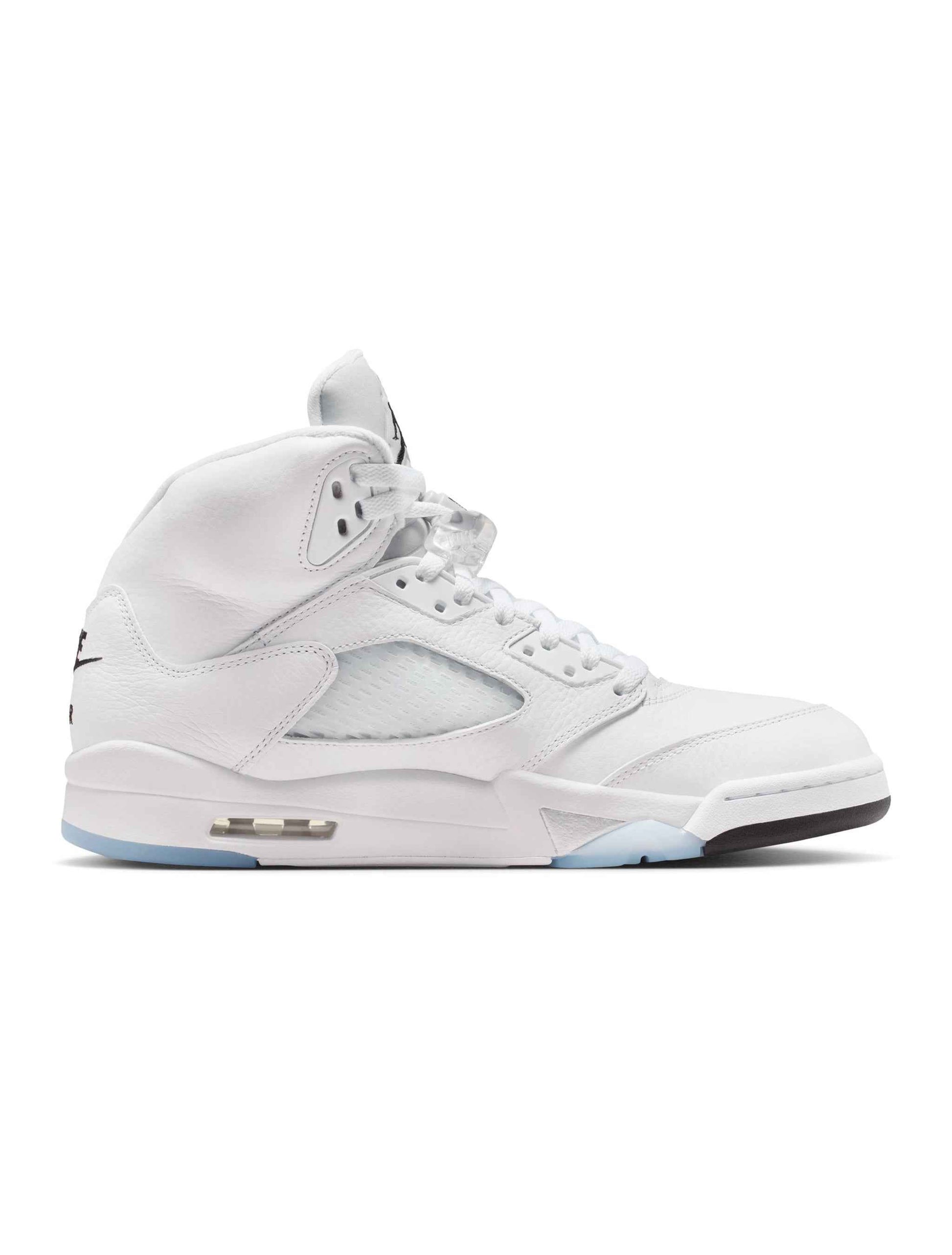 Air Jordan Mens 5 Retro - White Metallic