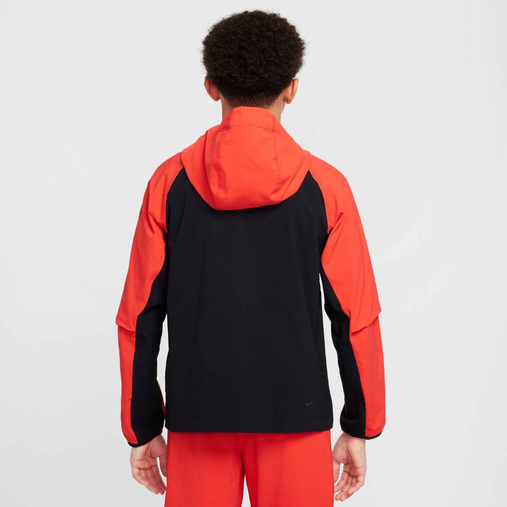 Nike Boys Tech Fleece Hoodie - Black/Light Crimson