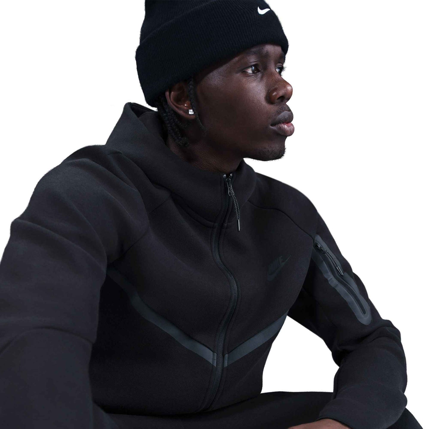 Nike Mens Tech Fleece Full Zip Runner Jacket - Black