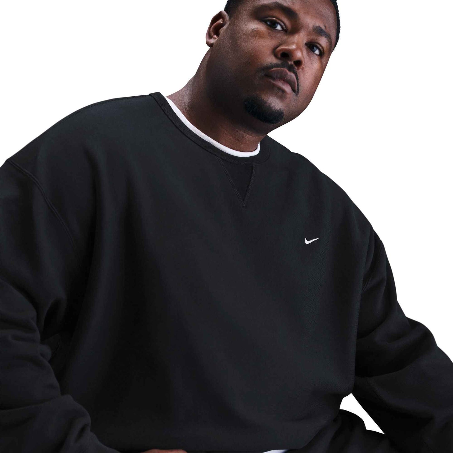Nike Mens Solo Swoosh Crewneck - Black