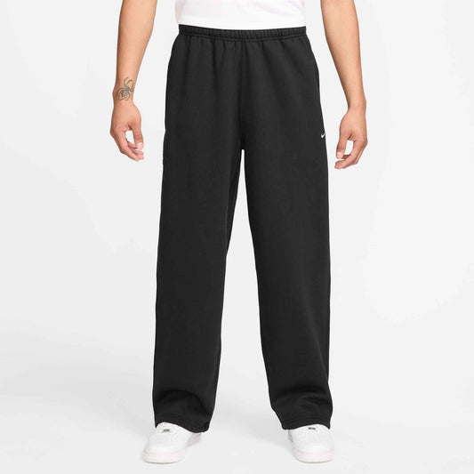 Nike Mens Solo Swoosh Open Hem Sweatpants - Black