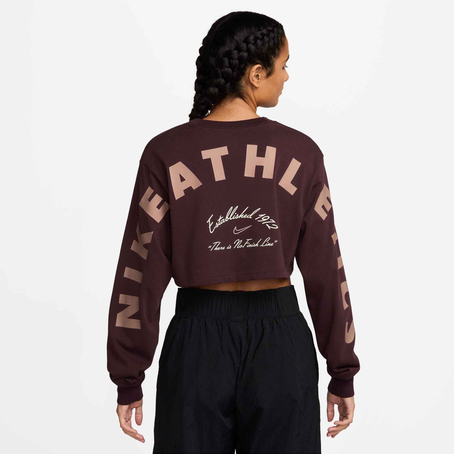 Nike Womens Oversized Long Sleeve - Burgundy Crush