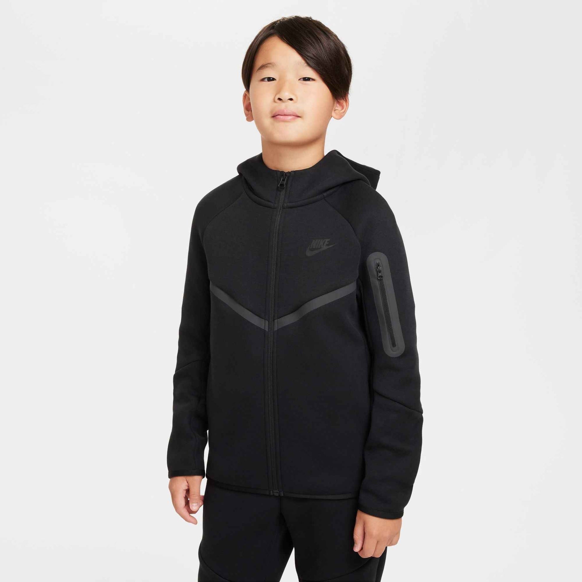 Nike Big Kids Tech Fleece Hoodie - Black