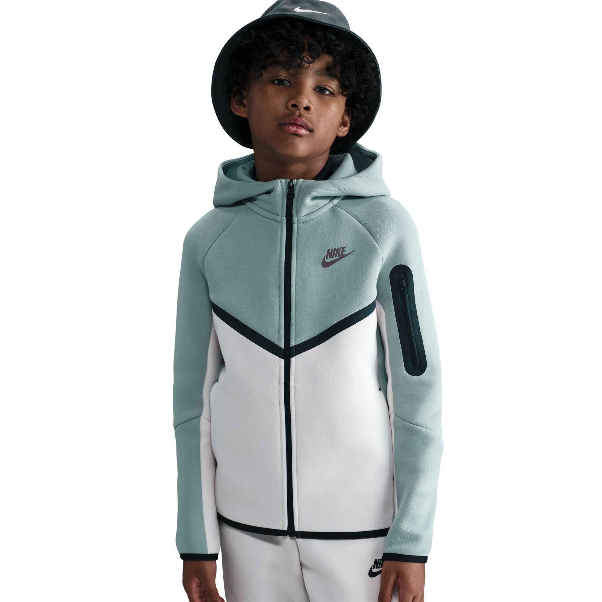 Nike Big Kids Sportswear Tech Fleece Hoodie - Dusty Sage