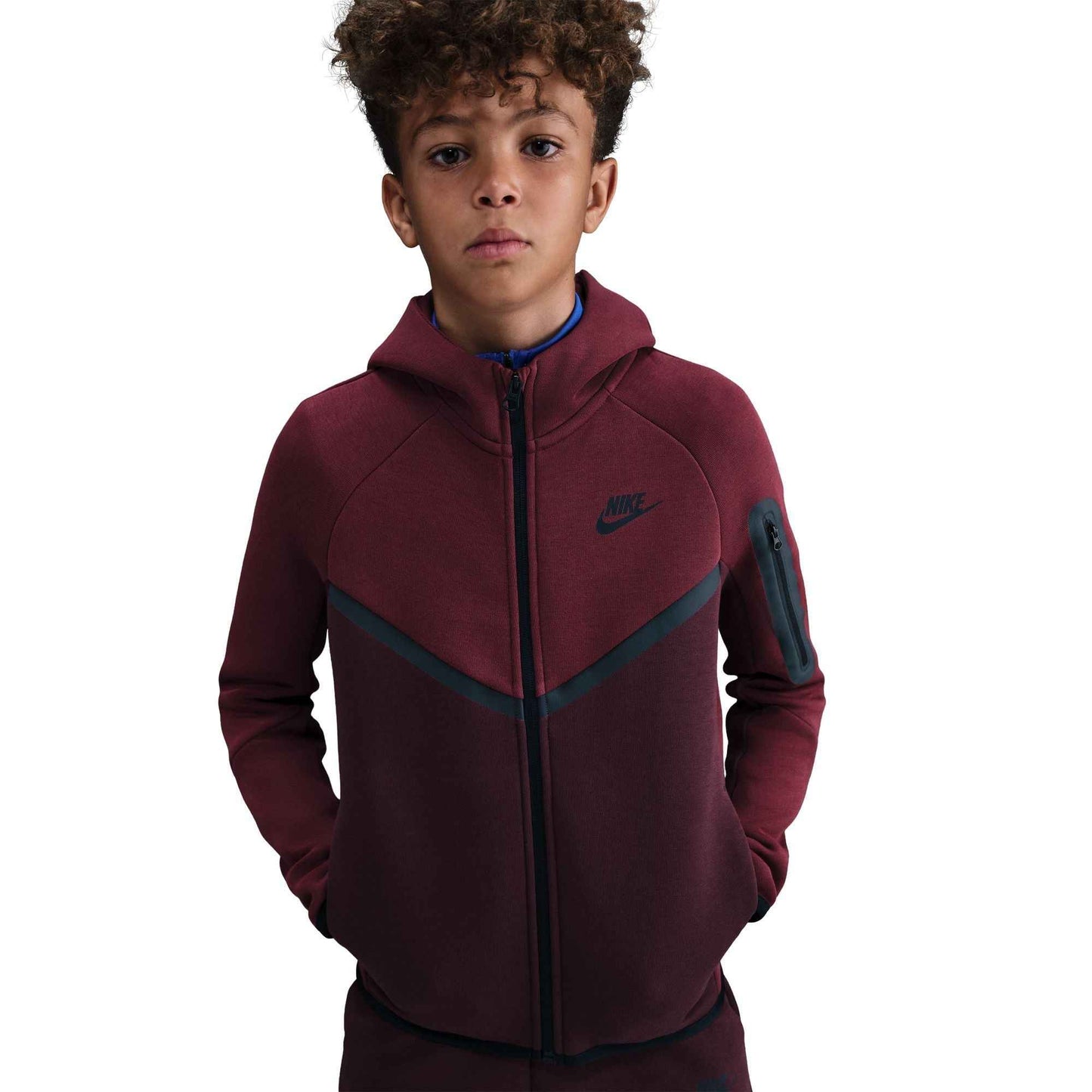 Nike Big Kids Sportswear Tech Fleece Hoodie - Burgundy Crush