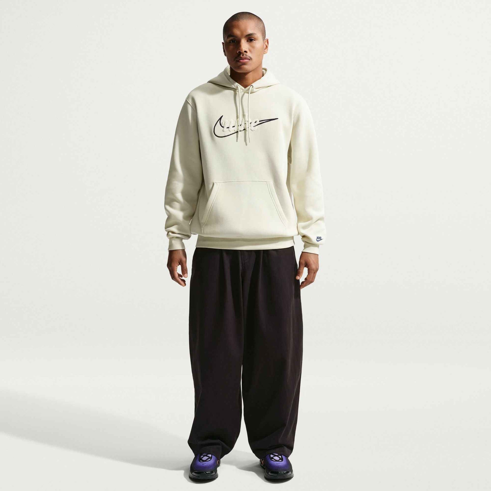 Nike Mens Fleece Hoodie - Light Khaki