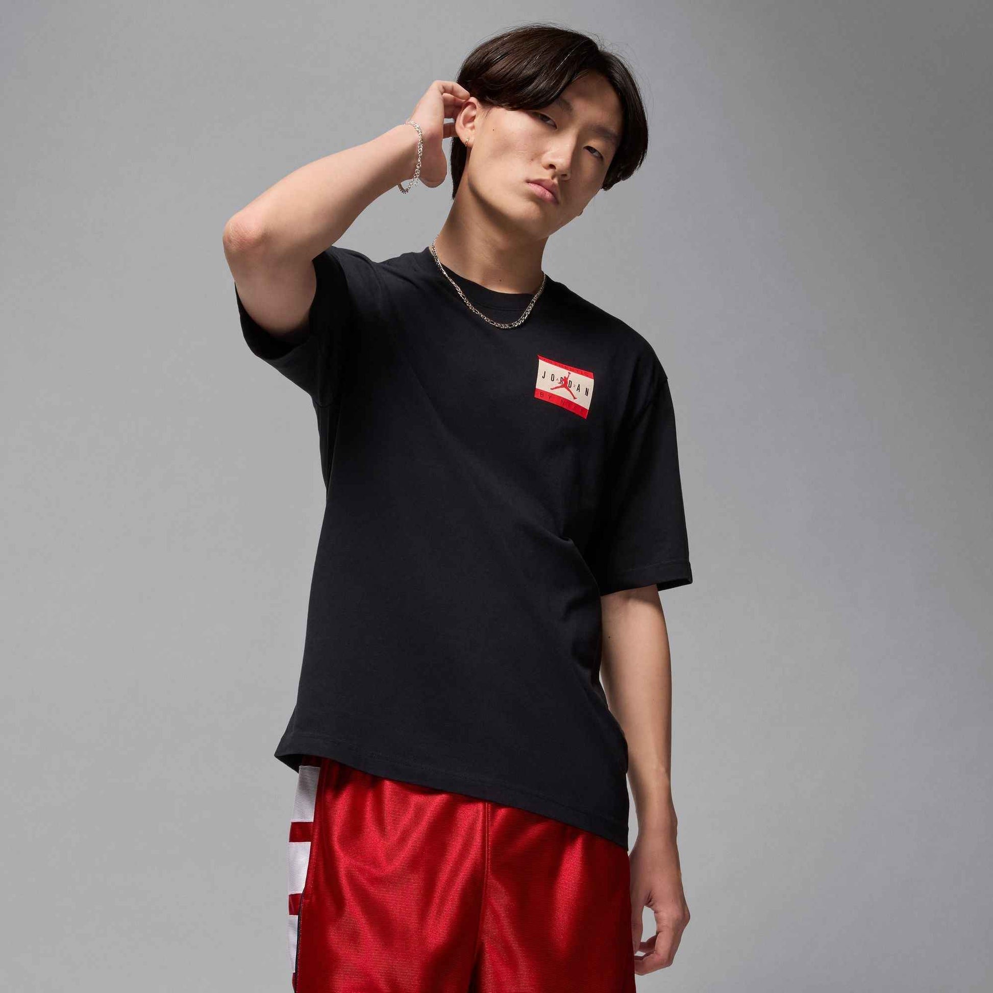 Air Jordan Mens Brand Tee - Black