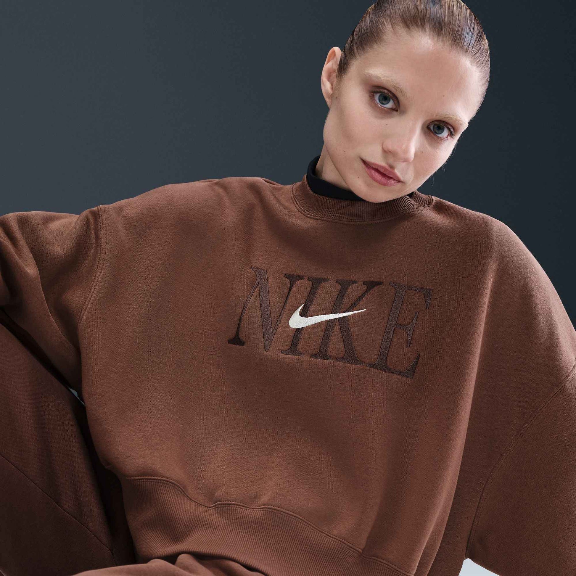 Nike Womens Sportswear Phoenix Fleece - Fauna Brown/Pale Ivory