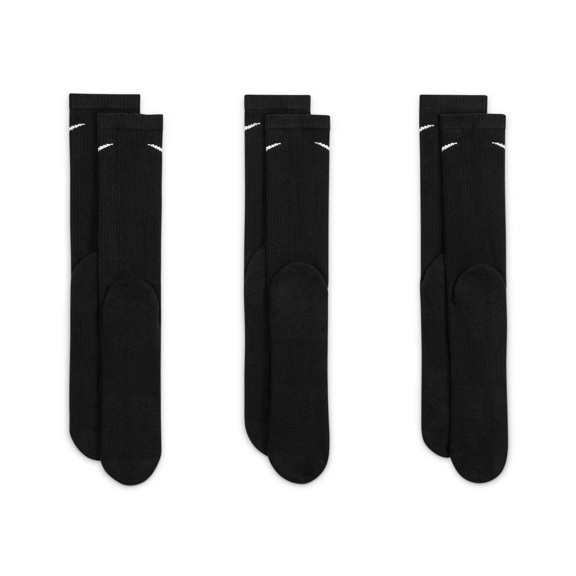 Nike 3-Pack Everyday Plus Cushioned Socks - Black