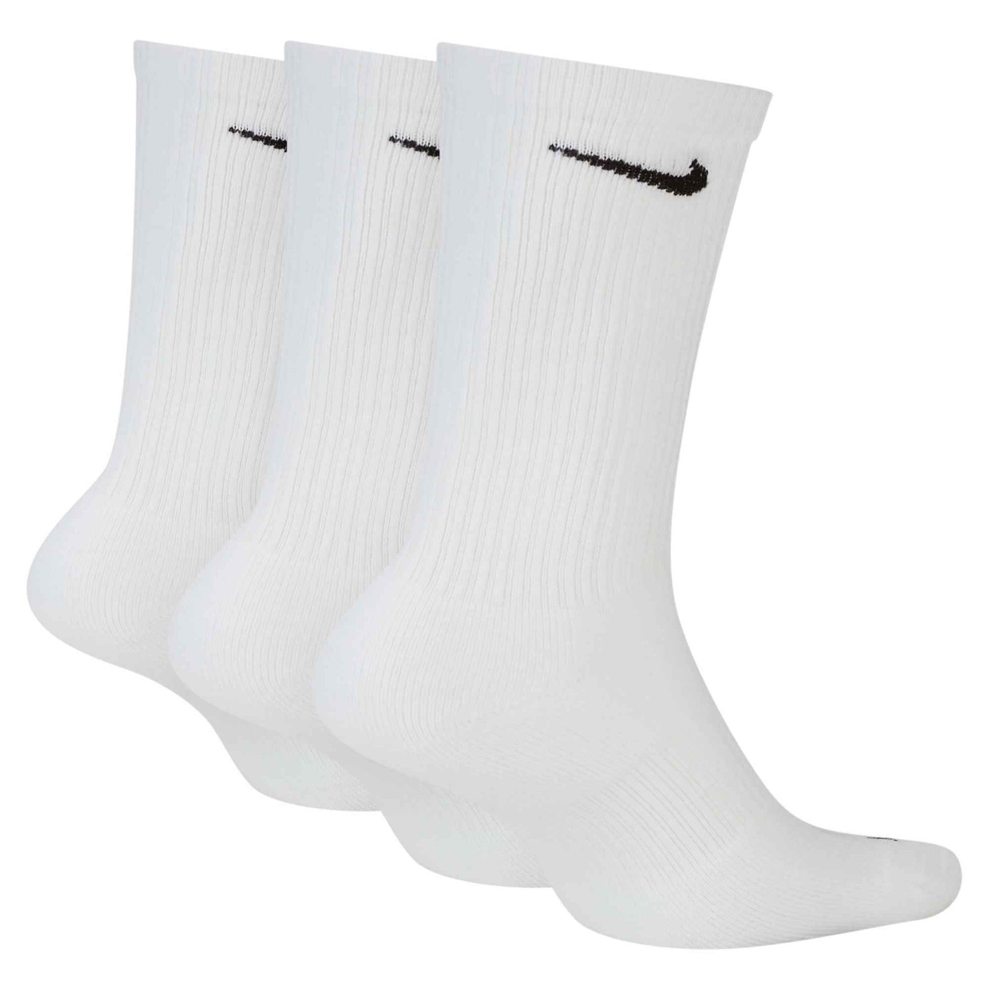 Nike Adult 3-Pack Everyday Plus Cushioned Socks - White