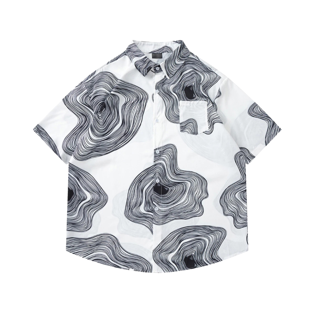 Abstract Swirl Button-Down Shirt
