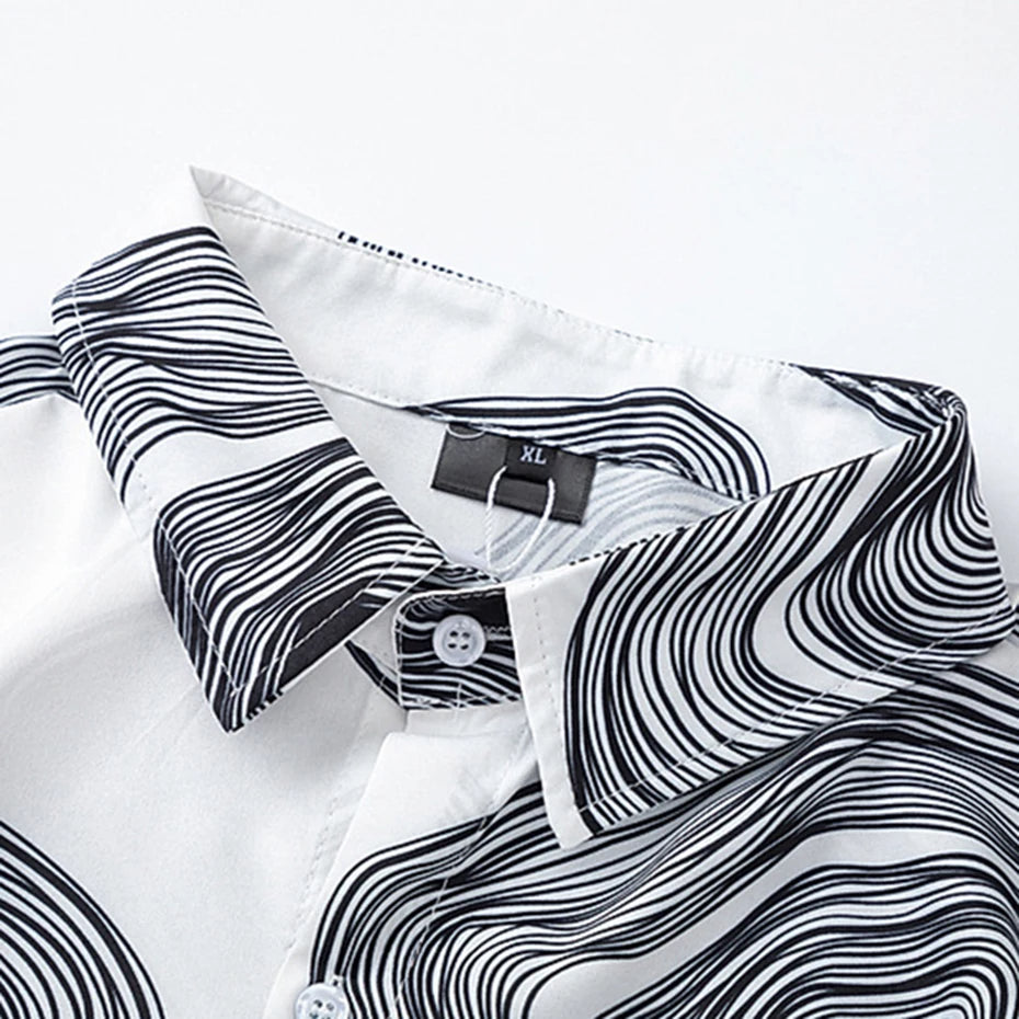 Abstract Swirl Button-Down Shirt