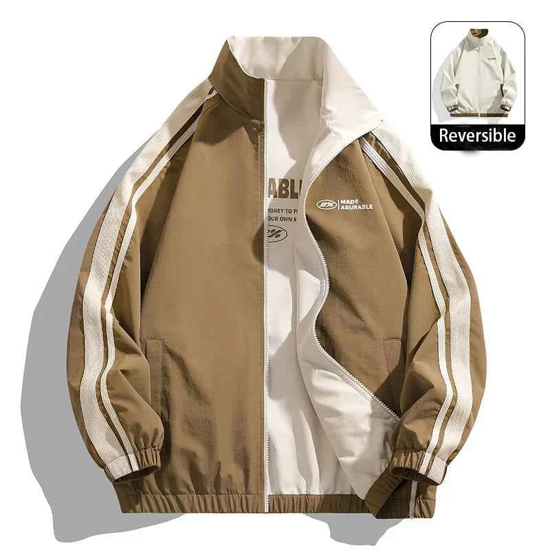 Reversible Loose Fit Zipper Jacket