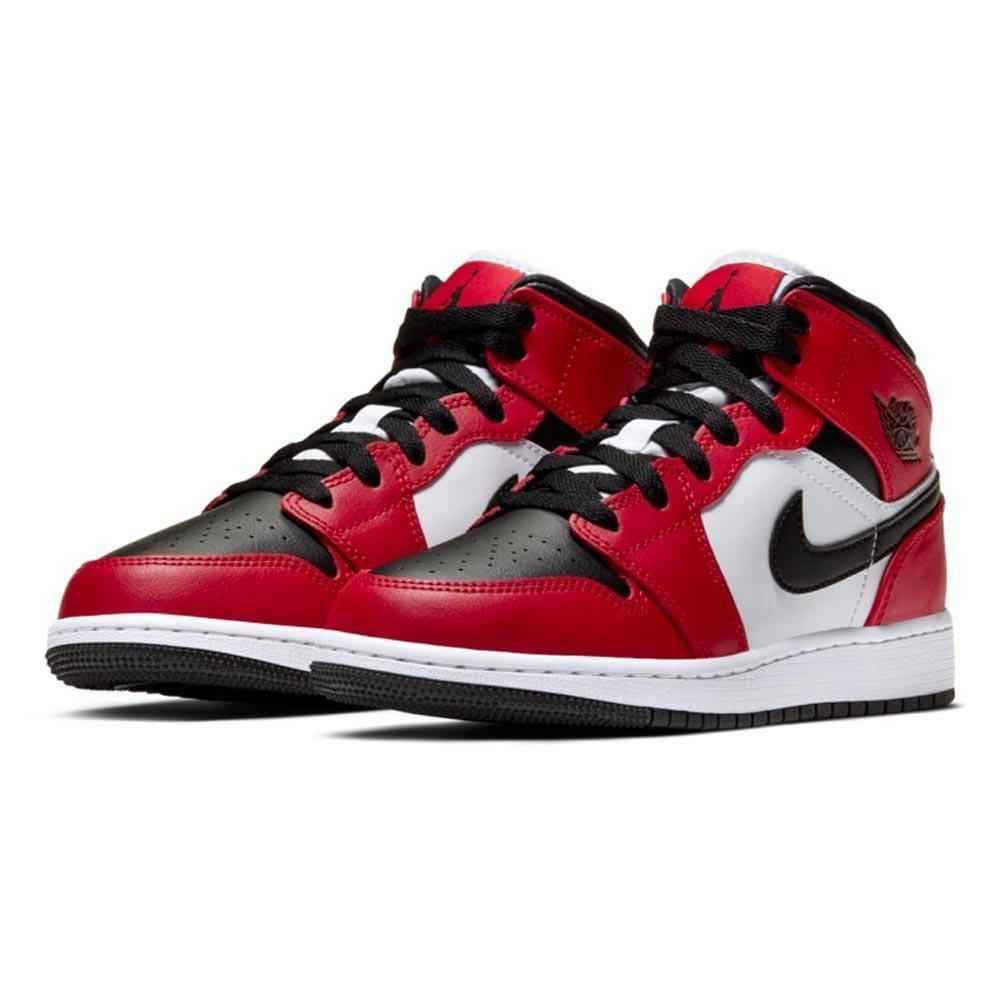 Air Jordan 1 Mid Chicago Black Toe GS SneakerNational