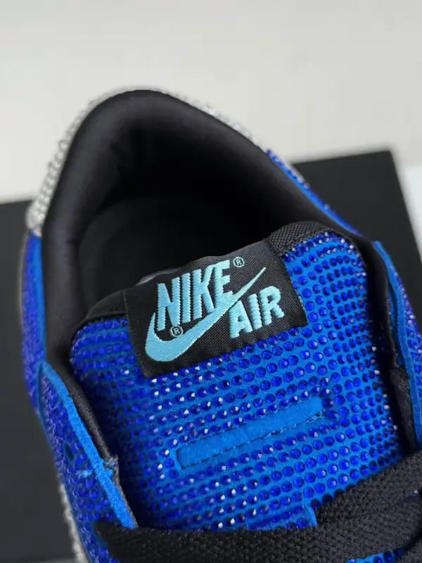 Air Jordan 1 Low “Royal Bling” Royal Blue & Silver rhinestones