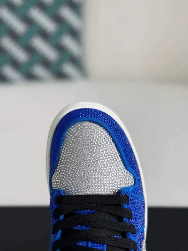 Air Jordan 1 Low “Royal Bling” Royal Blue & Silver rhinestones