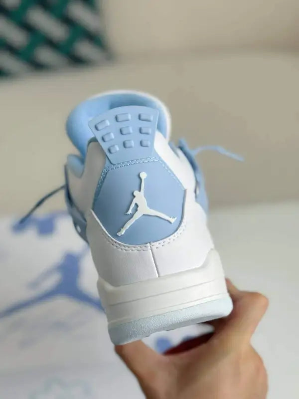 Air Jordan 4 Retro – Forget Me Not in White and light blue