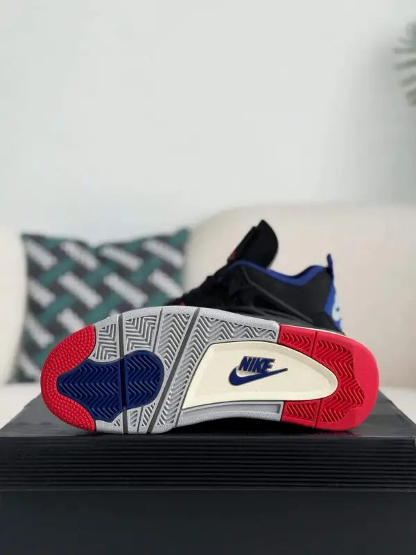 Air Jordan 4 Retro ‘Rare Air’ in Black, Royal Blue, and Red