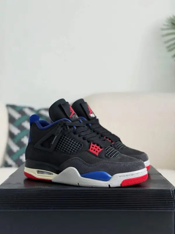 Air Jordan 4 Retro ‘Rare Air’ in Black, Royal Blue, and Red