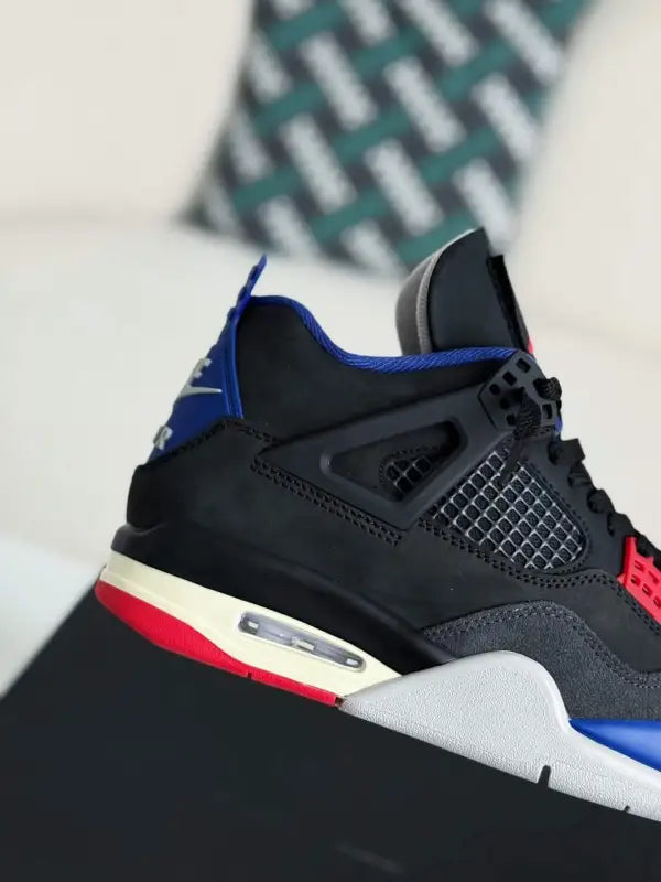 Air Jordan 4 Retro ‘Rare Air’ in Black, Royal Blue, and Red