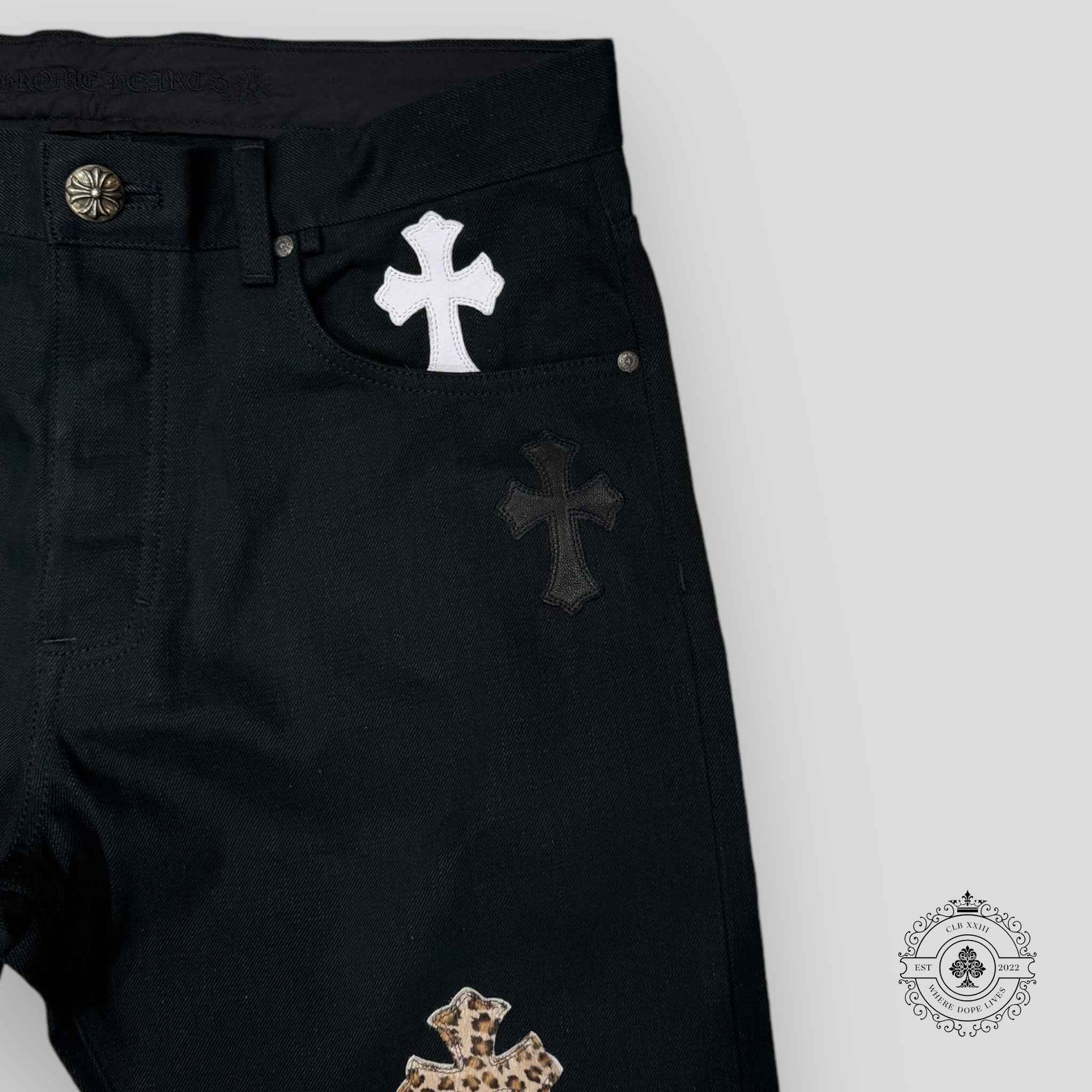 Chrome Hearts Cross Patch Raw Denim Jeans
