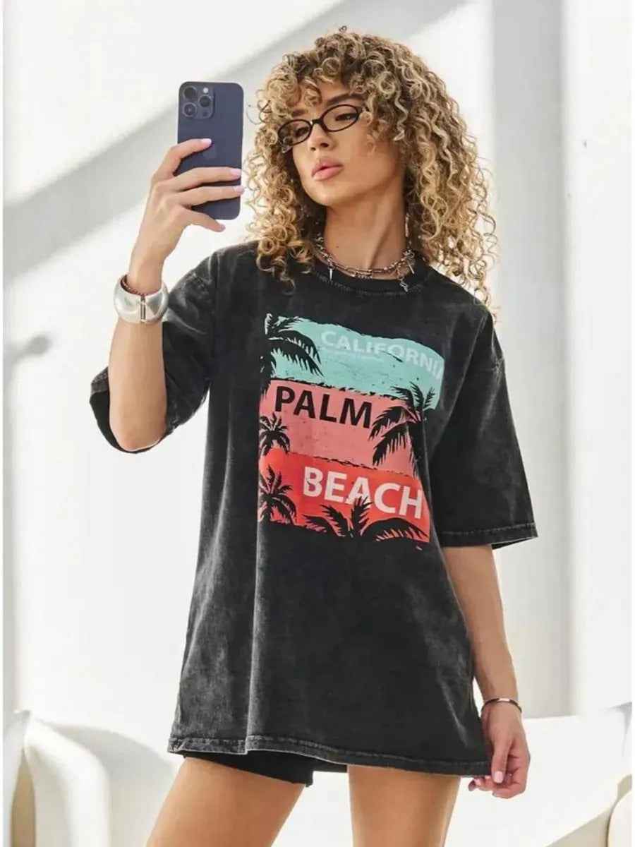 Loose short sleeved T-shirt top