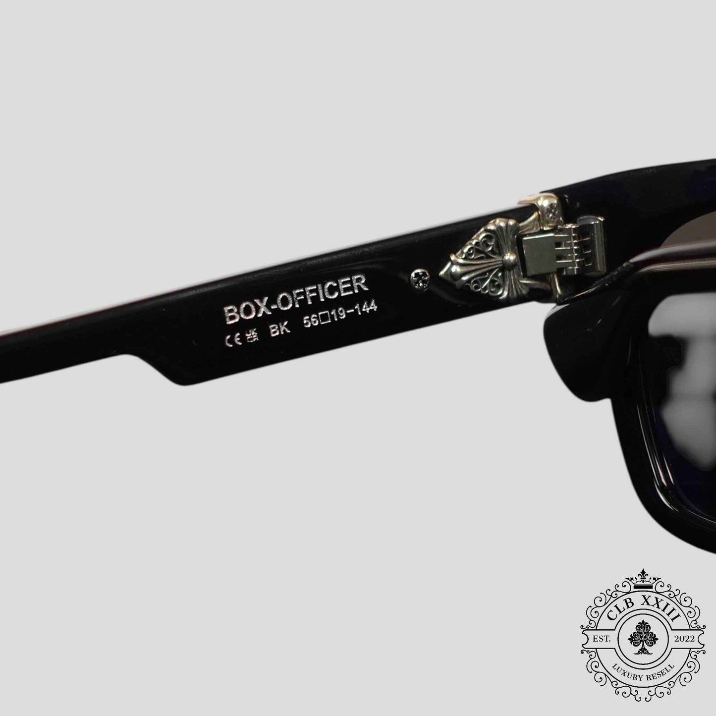 Chrome Hearts Box Officer Sunglasses in Black