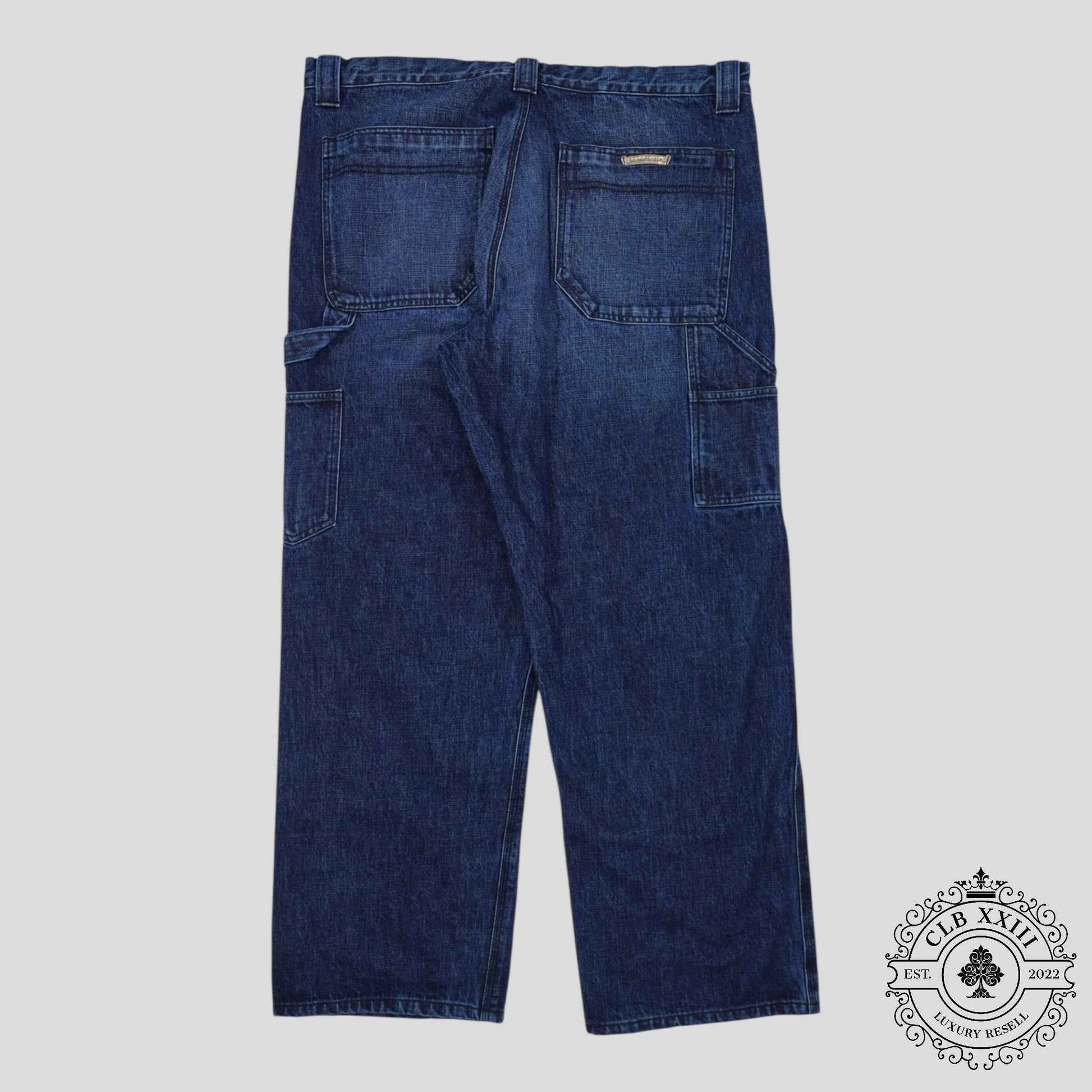 Chrome Hearts Double Turbo Diesel Carpenter Pants in Dark Wash