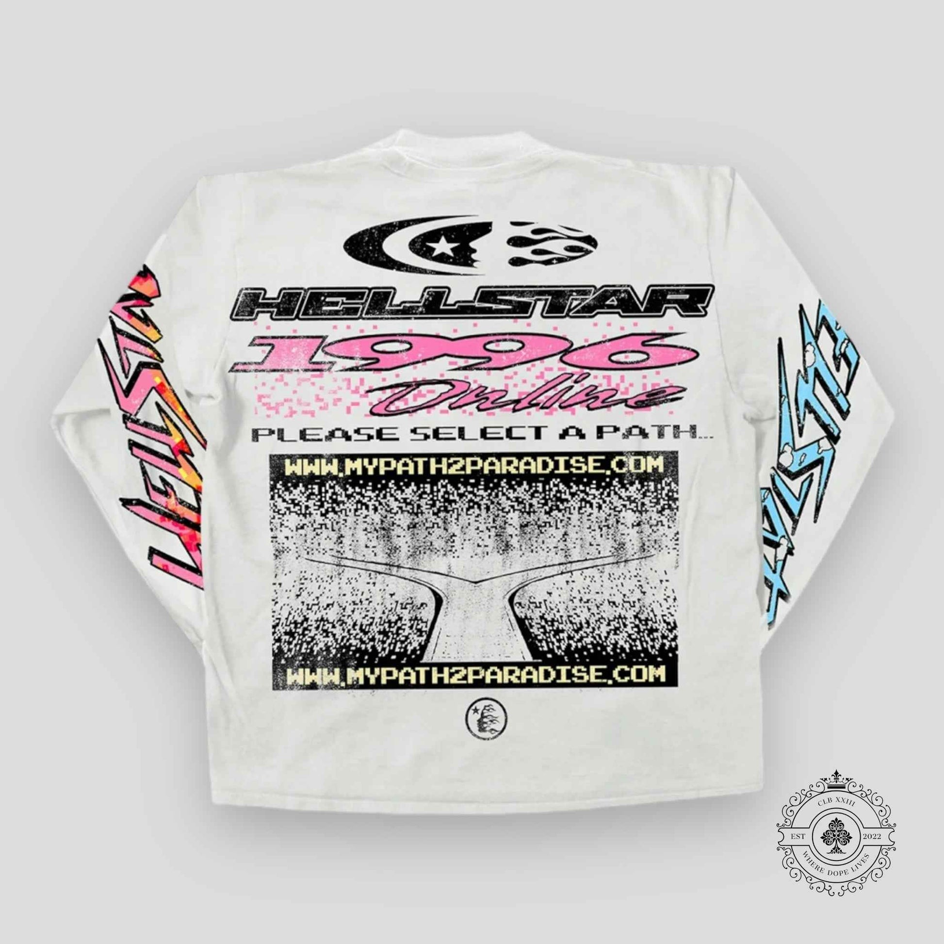 Hellstar Pixel L/S Tee in White