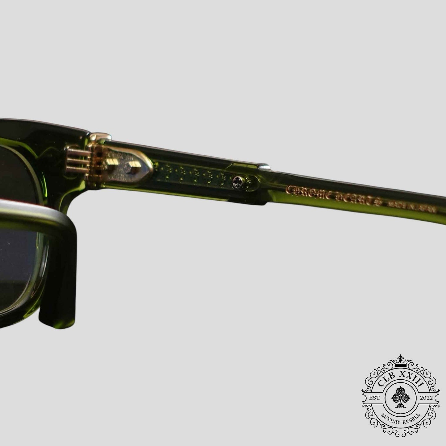 Chrome Hearts Jenna Tail Yea Glasses in Green