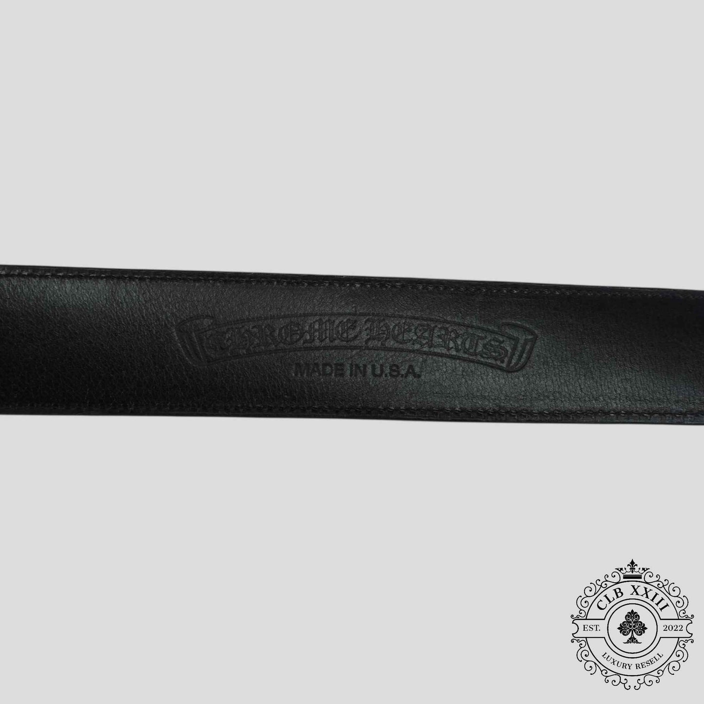 Chrome Hearts Leopard Print Pony Hair Belt Strap