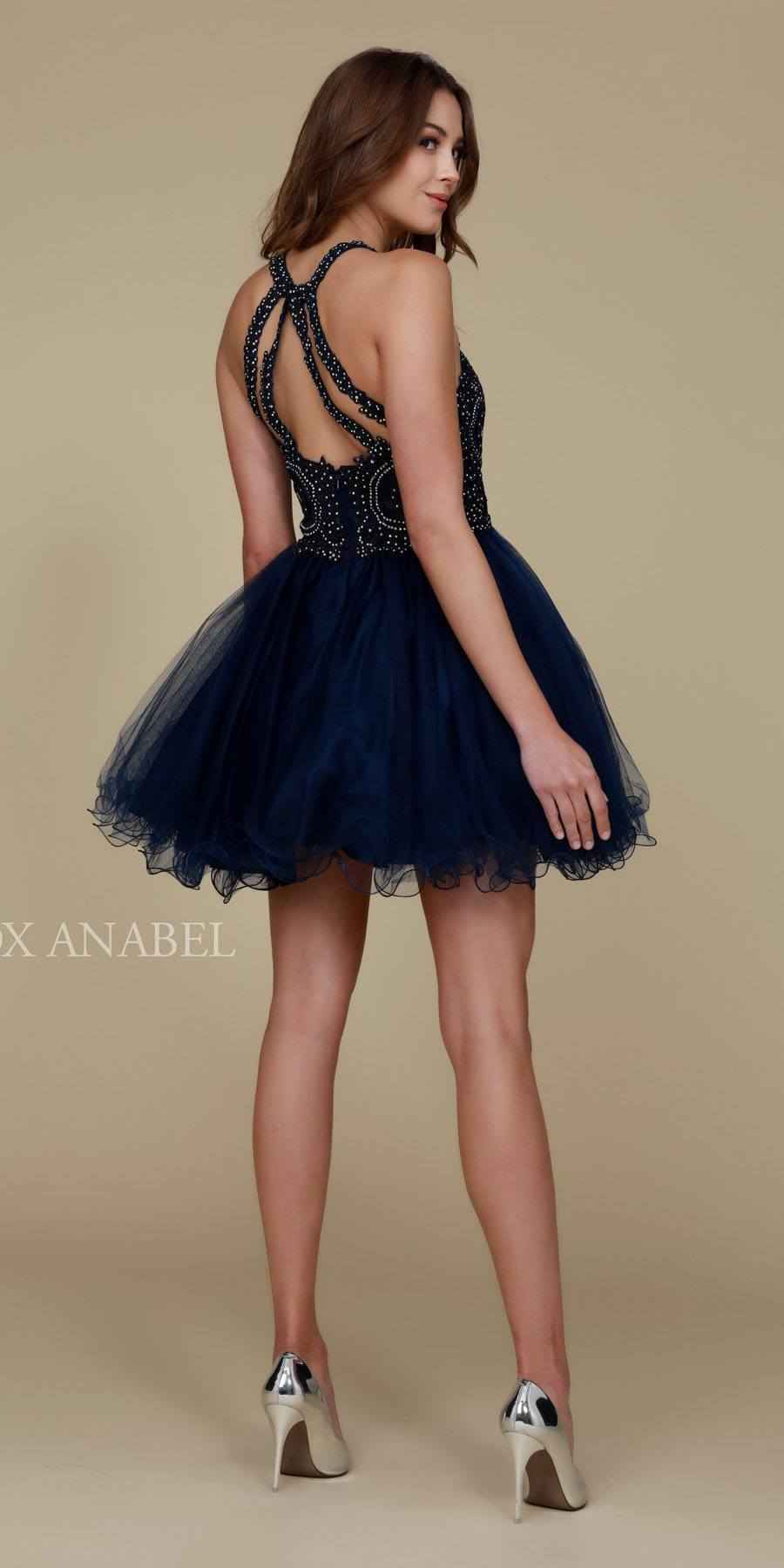 CLEARANCE - Nox Anabel B652 Short Dress Poofy A-Line Tulle Skirt (Size Small)