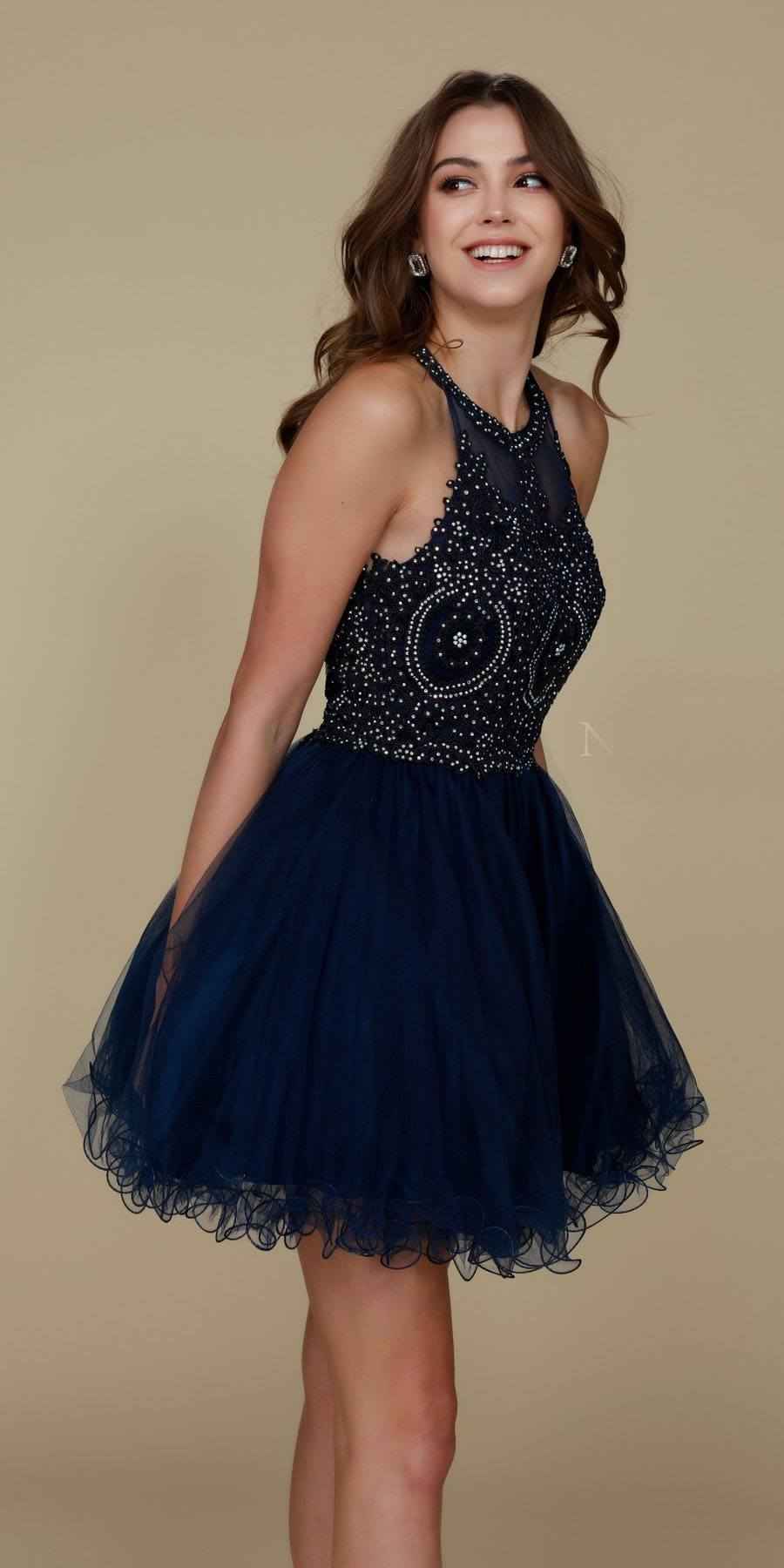 CLEARANCE - Nox Anabel B652 Short Dress Poofy A-Line Tulle Skirt (Size Small)