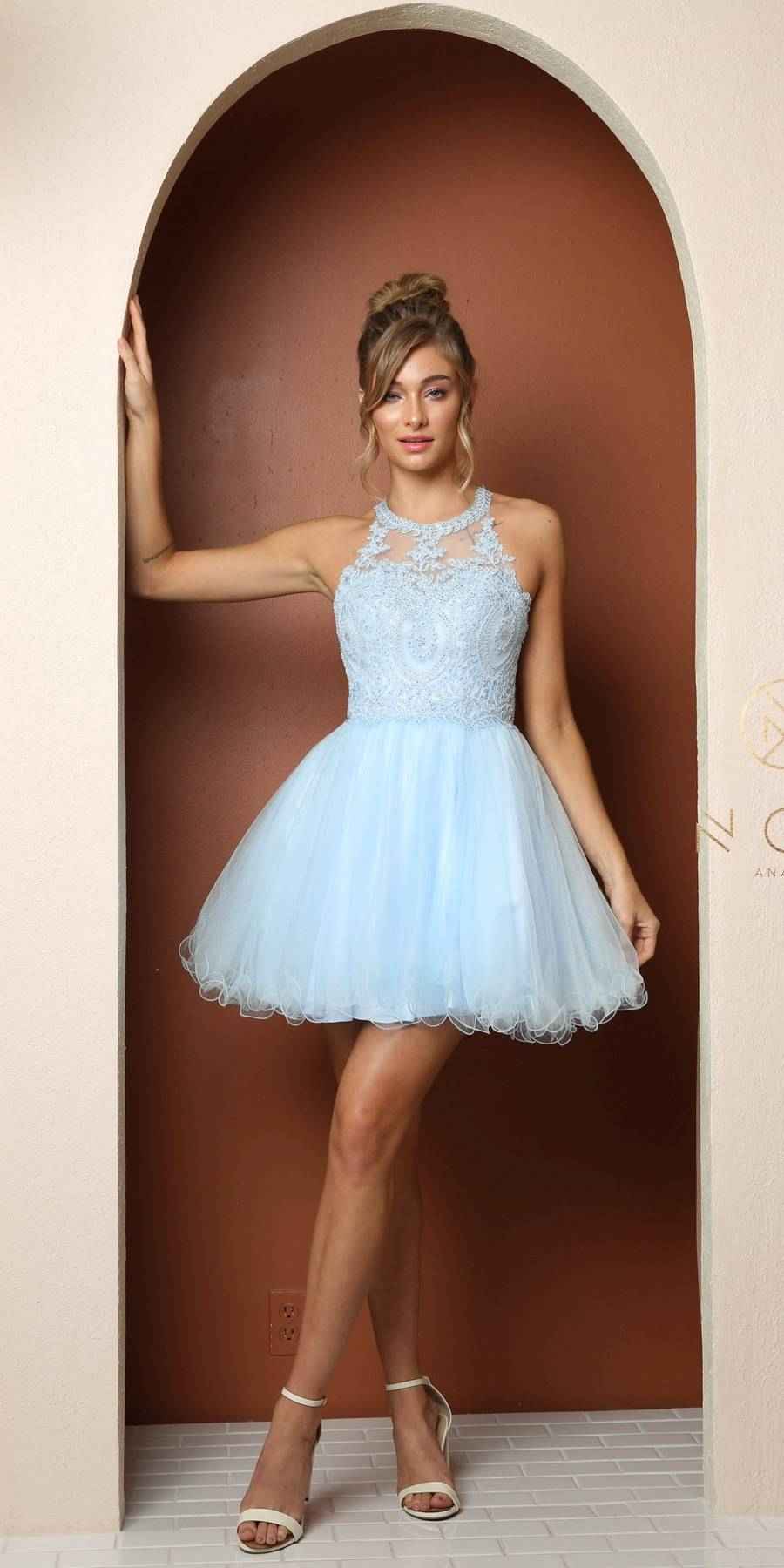 CLEARANCE - Nox Anabel B652 Short Dress Poofy A-Line Tulle Skirt (Size Small)